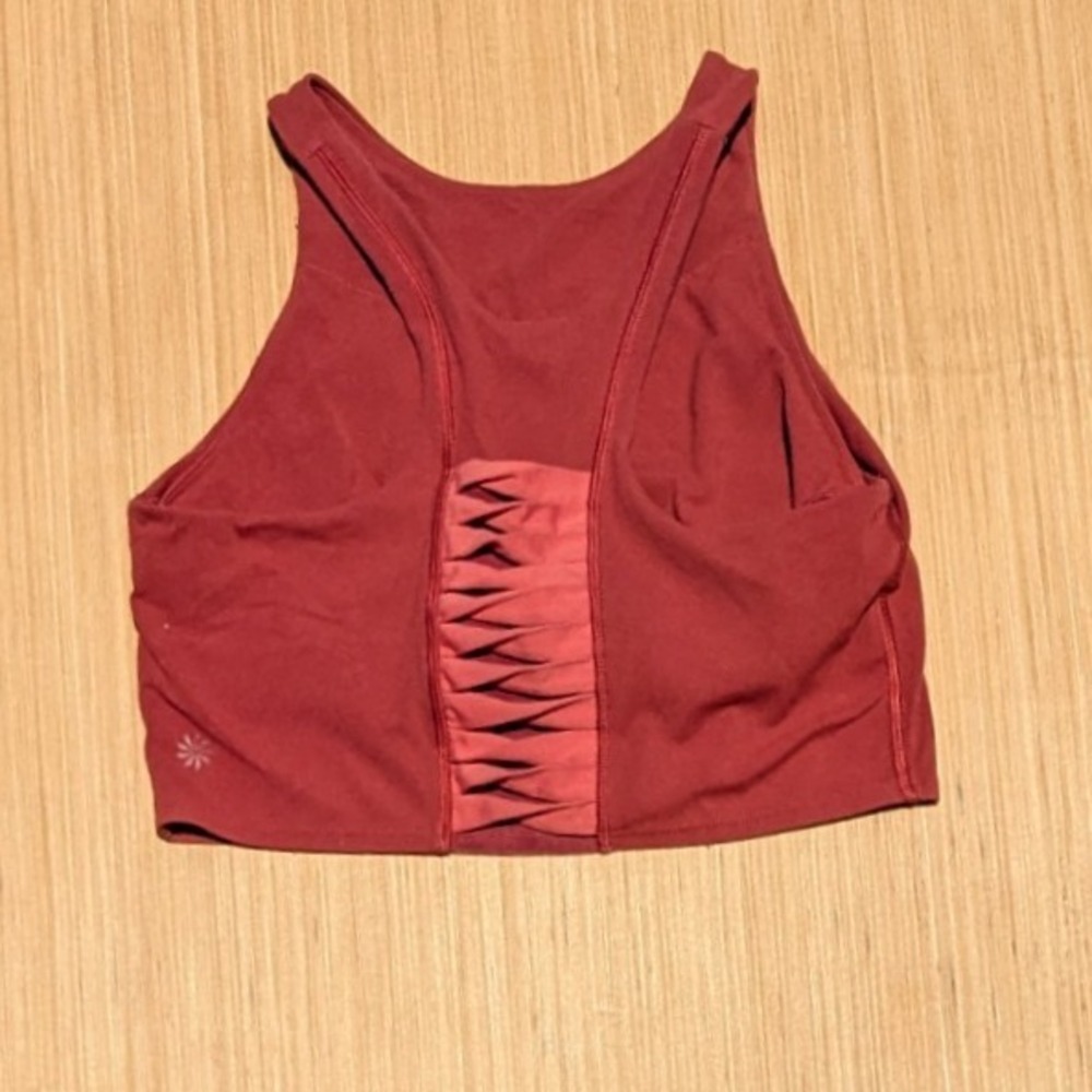 Athleta Conscious‎ Twist Powervita Crop Top Racerback Gym Tank Women Small